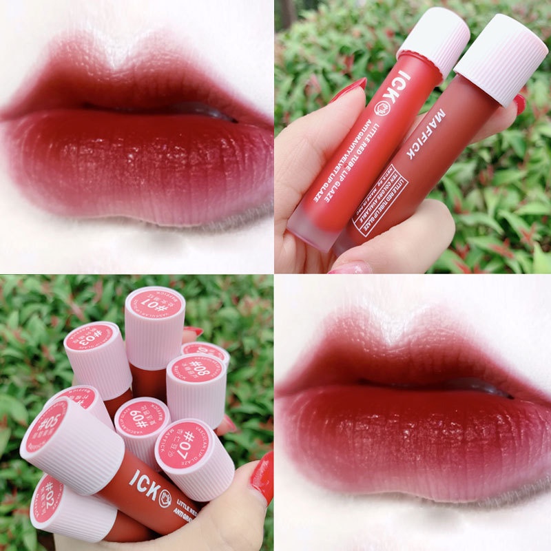 [Hàng mới về] Son kem lì Maffick dưỡng ẩm chống thấm nước thiết kế vỏ ngoài màu đỏ