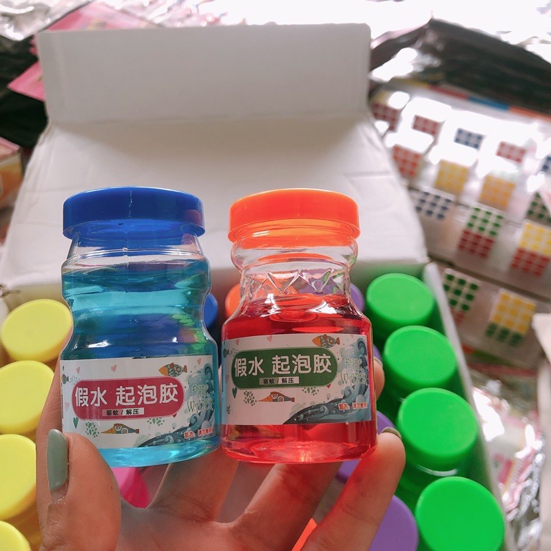 Slime quả dứa nhiều màu có nhũ ( hộp 24 lọ)