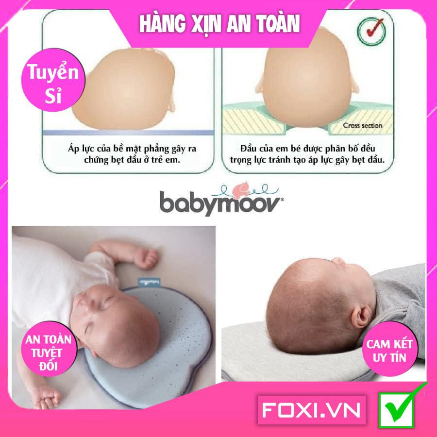 Gối chống bẹt đầu Lovenest Babymoov-Phù hợp với mọi loại giường-nôi-cũi-xe đẩy-Giúp bé ngủ sâu giấc hơn và thoải mái hơn