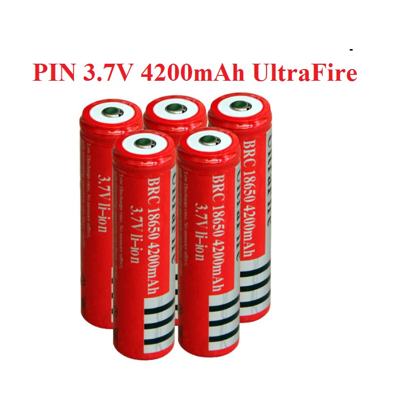 Bộ sạc và pin 3.7V 4200mAh Ultrafire 18650 dùng cho đèn pin - 1pin và 1 sạc