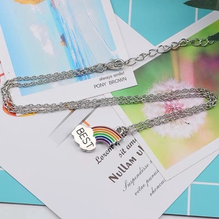 Personalized Rainbow Best Friends Necklace