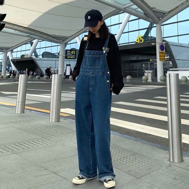 ( Sẵn)Yếm quần jeans ống rôngh ulzzang- hàng order, có ảnh thật ở cuối | BigBuy360 - bigbuy360.vn