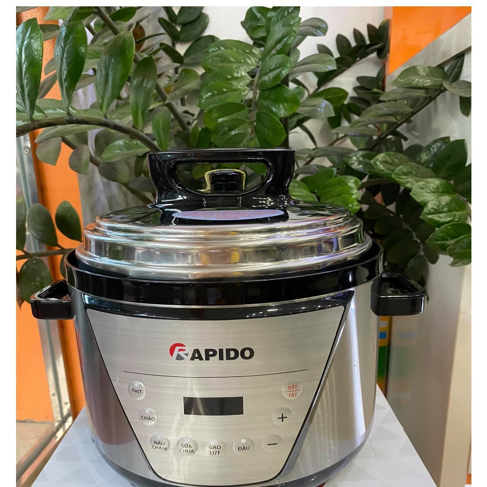 ✔️ Nồi áp suất điện đa năng Rapido RPC900-D tự động xả áp, 6 chức năng nấu  (5L, 900W - Hàng chính hãng) Bảo Hành Uy Tín - Nồi áp suất