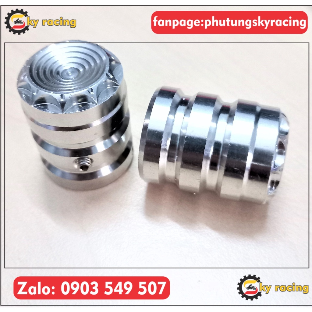 Chụp giò đạp inox 304 CNC TH Racing mẫu mặt trời gắn DR, W, Ext, Win, Si…