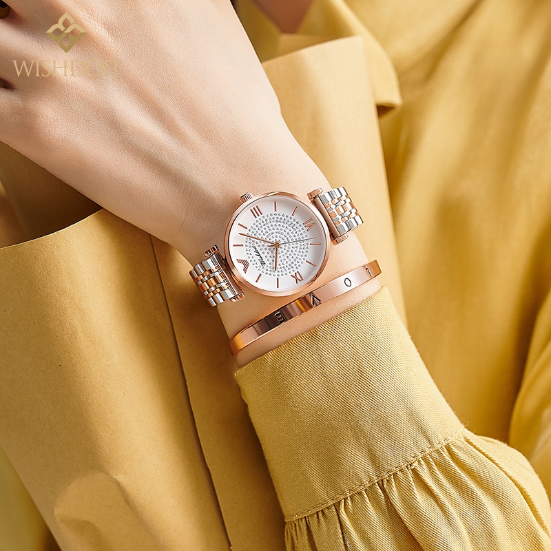 Đồng hồ quartz chất liệu thép không gỉ WISHDOIT