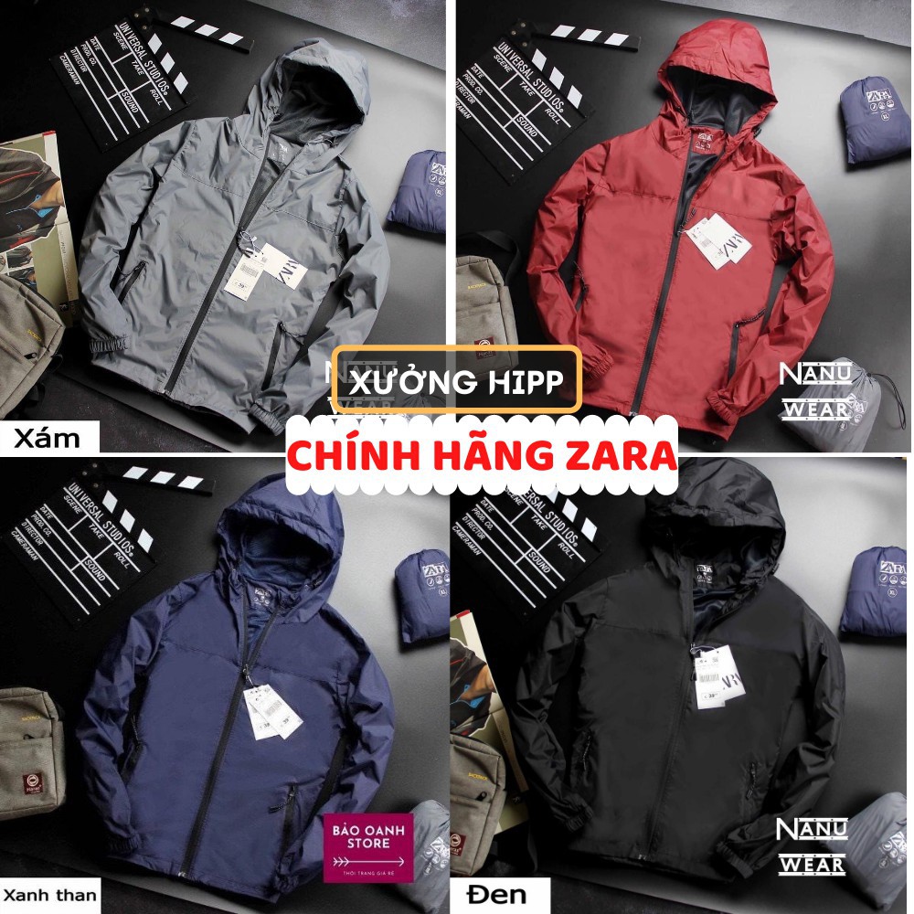 Áo gió Zara nam 2 lớp Xưởng Hipp, khoác dù cặp chống nước cực tốt, hàng Xuất Nhật cao cấp - 2KGZ ️🏆 '