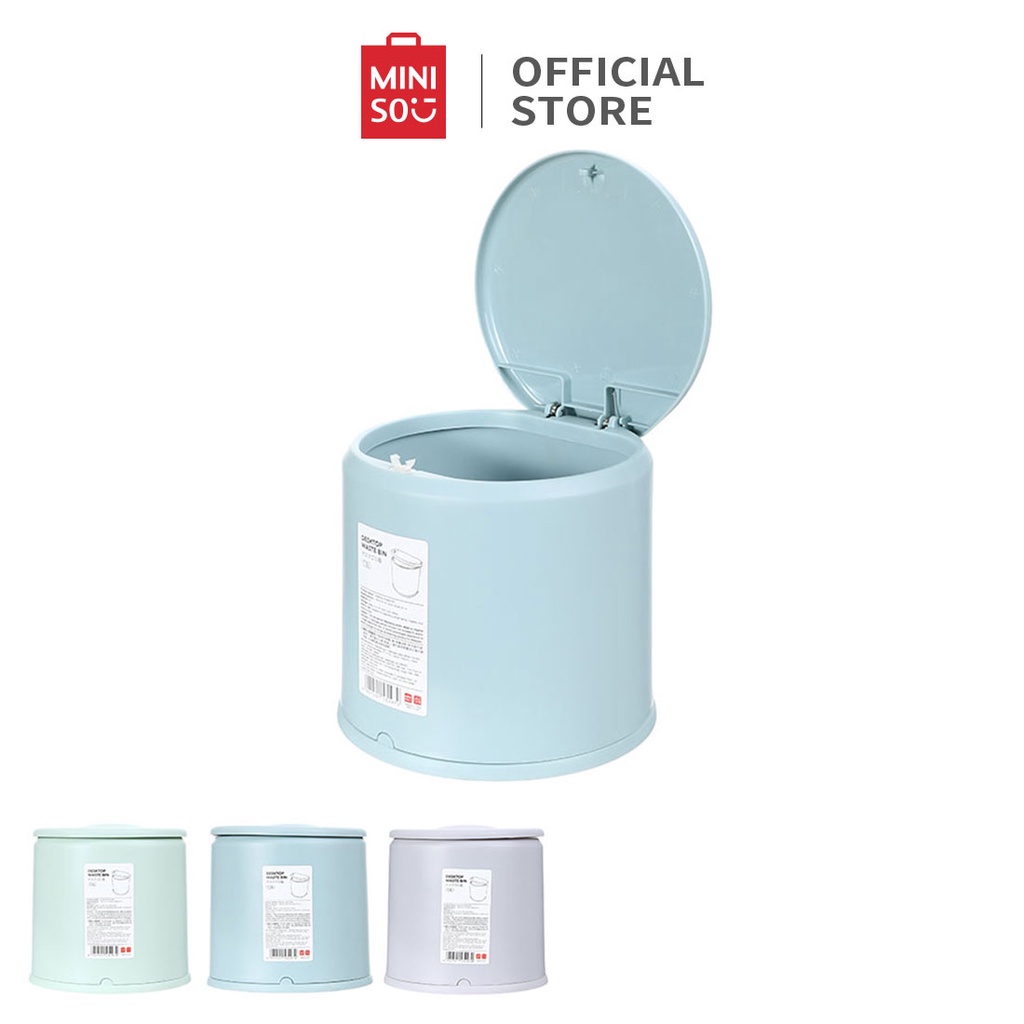 [Mã LIFECPMALL giảm 12% đơn 250K] Thùng rác để bàn Miniso-3 màu ngẫu nhiên