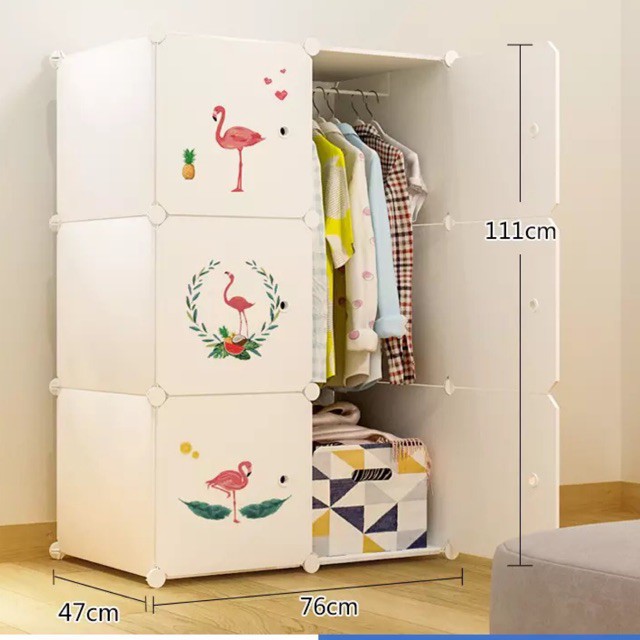 FREESHIP 99K TOÀN QUỐC_XẢ HÀNG MỚI VỀ- TỦ NHỰA GHÉP 6 Ô. Tặng kèm 1 treo đồ.