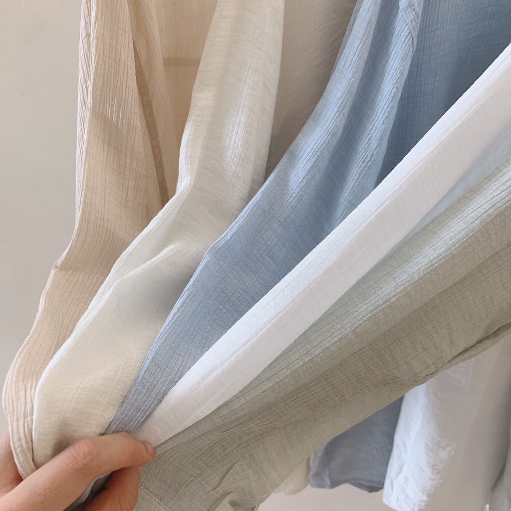 Sơ mi đũi nhăn KOREAN 9931