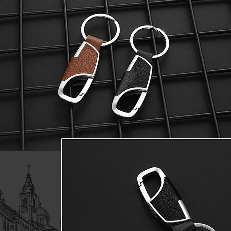 [FreeShip - Hàng Siêu Cấp] Móc khóa xe máy ô tô chất liệu hợp kim phối da cao cấp chốt cài lưng quần thời trang