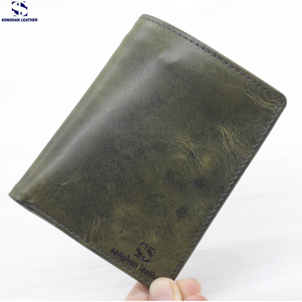 Ví Nam Da Bò Pullup Cao Cấp Dáng Đứng Ngang Songhan Leather WL05 – Thời Trang.Bảo Hành 12 Tháng