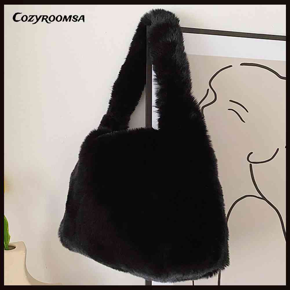 Túi Xách Lông Nhung Mềm Mại Thời Trang Thu Đông Dành Cho Nữ