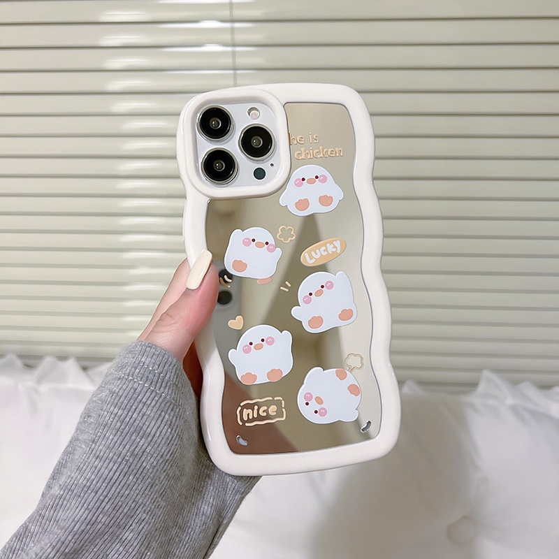 Ốp lưng iphone Ốp Điện Thoại Họa Tiết Hoạt Hình Mặt Gương Cho iphone 14 / 14pro / 13Pro / 11 xsmax Dinuo case