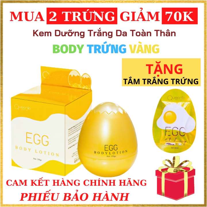 Kem Dưỡng Trắng Da Toàn Thân Body Trứng Vàng Queenieskin Dưỡng Ẩm Chống Nắng Spf50 Sữa Dưỡng Trắng Da Body