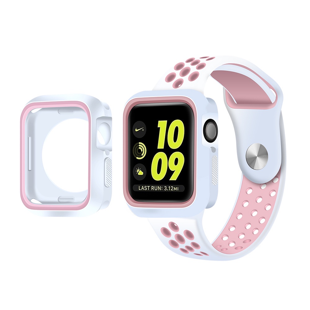 Vỏ Silicone Mềm Bảo Vệ Đồng Hồ Apple Watch 45mm 44Mm 40Mm 42Mm 38Mm iwatch Series 7 6 5 4 3 SE 41Mm