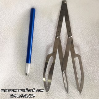 Thước đo tỷ lệ vàng Compa Lông mày (tặng kèm Bút khắc)