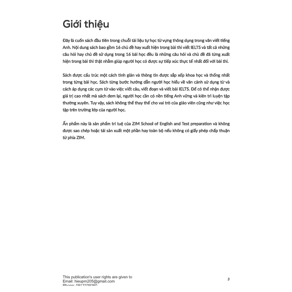 Understanding Vocab for IELTS Speaking 2nd Edition - Từ vựng cho 16 chủ đề trong bài thi IELTS Speaking  - Gáy Xoắn