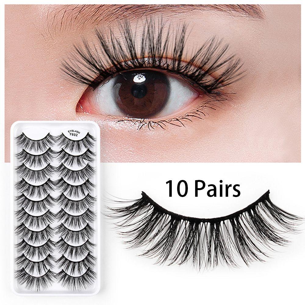 Set 10 Cặp Lông Mi Giả Mềm Mịn Nối Mi Giả Tiện Dụng