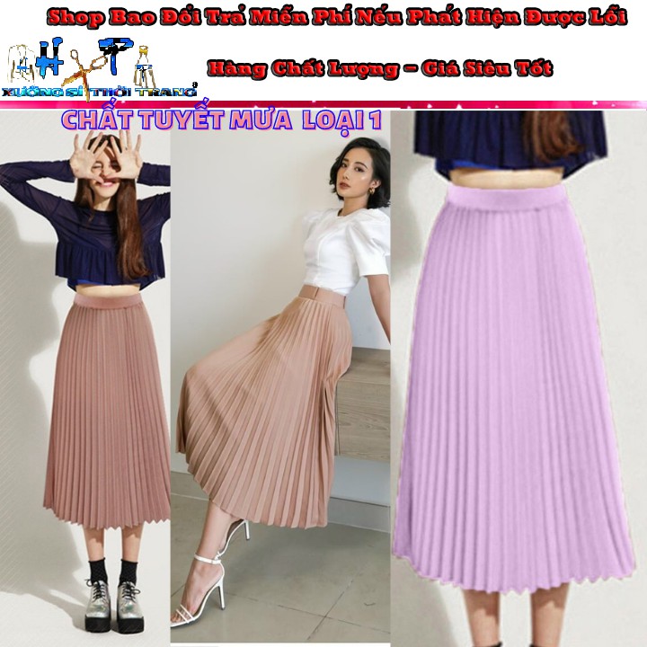 Chân Váy Xếp Ly Dài dáng dài mẫu mới thời trang 2020 | BigBuy360 - bigbuy360.vn