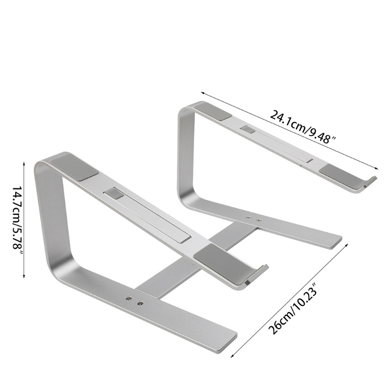 ez Aluminum Laptop Stand for Desk Compatible for Mac MacBook Pro Air Apple Notebook, Portable Holder Ergonomic Elevator Metal Riser for 9 to 14 inch PC Desktop Computer