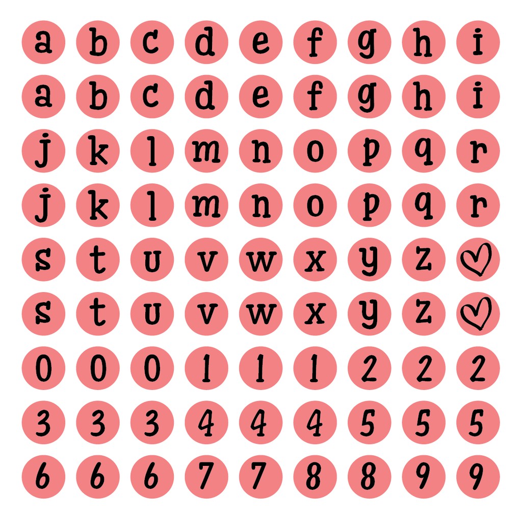 hình dán chữ và số sunny dùng trang trí sổ tay và nhật ký