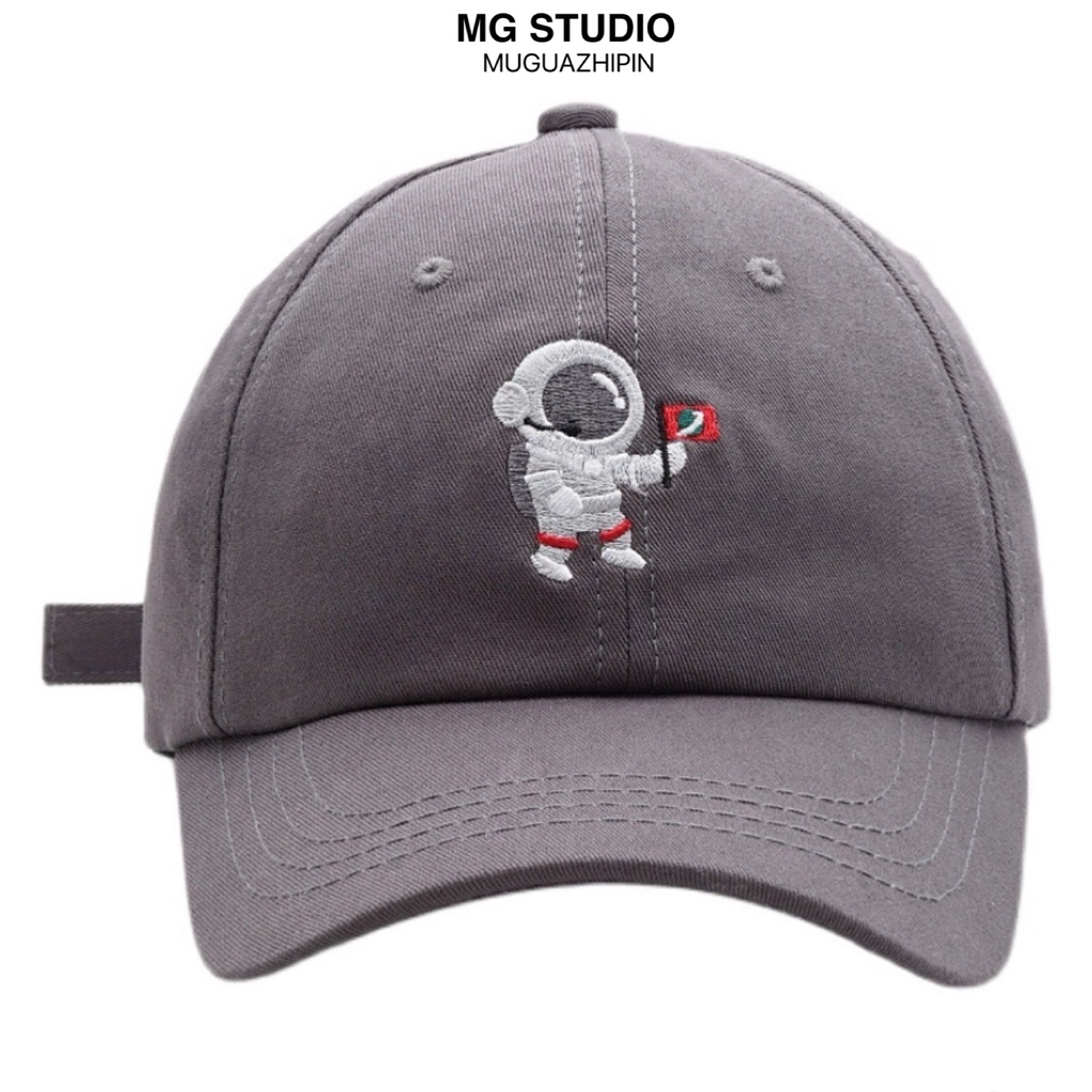 Mũ Lưỡi Trai MG STUDIO Thêu Hình Phi Hành Gia 5 Màu Tùy Chọn
