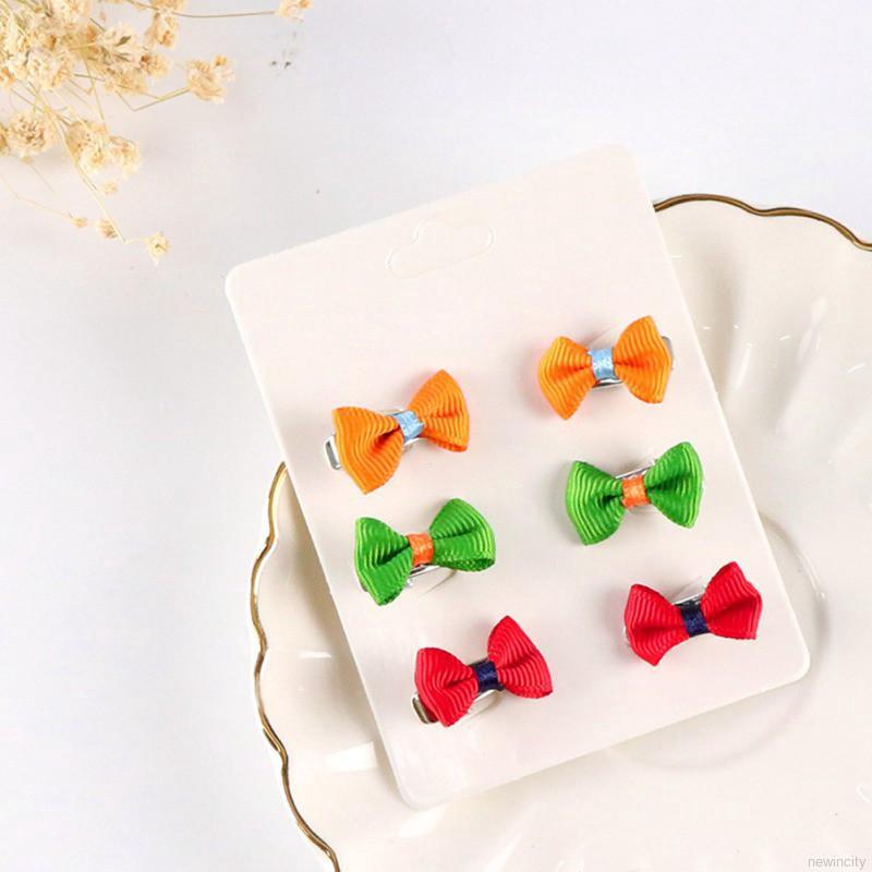 Set 6 kẹp tóc nơ đáng yêu cho bé gái