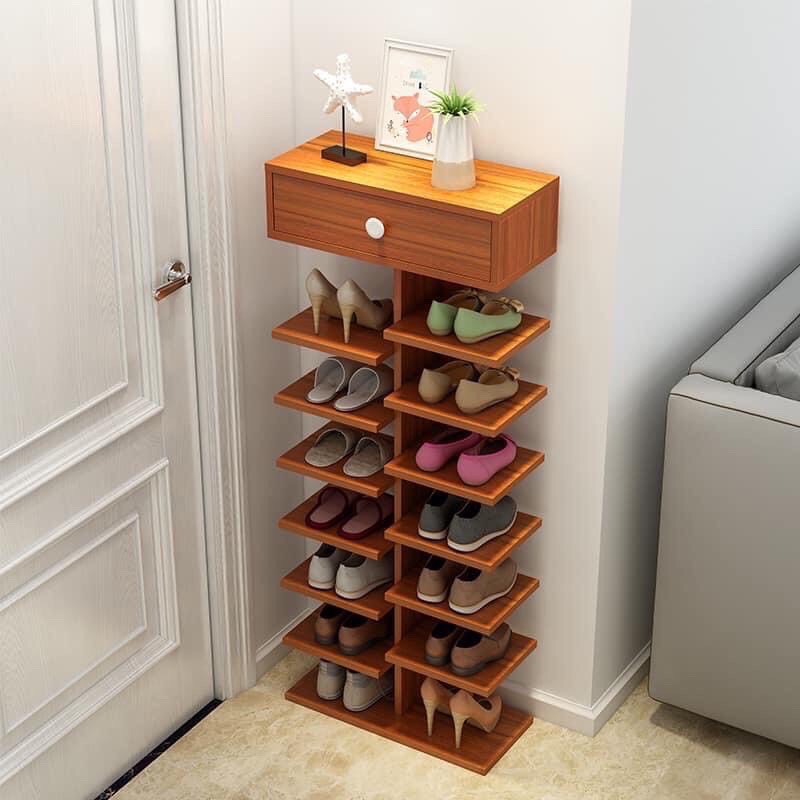 KỆ GIẦY DÉP GỖ HÌNH CÂY NHỎ GỌN TIỆN LỢI