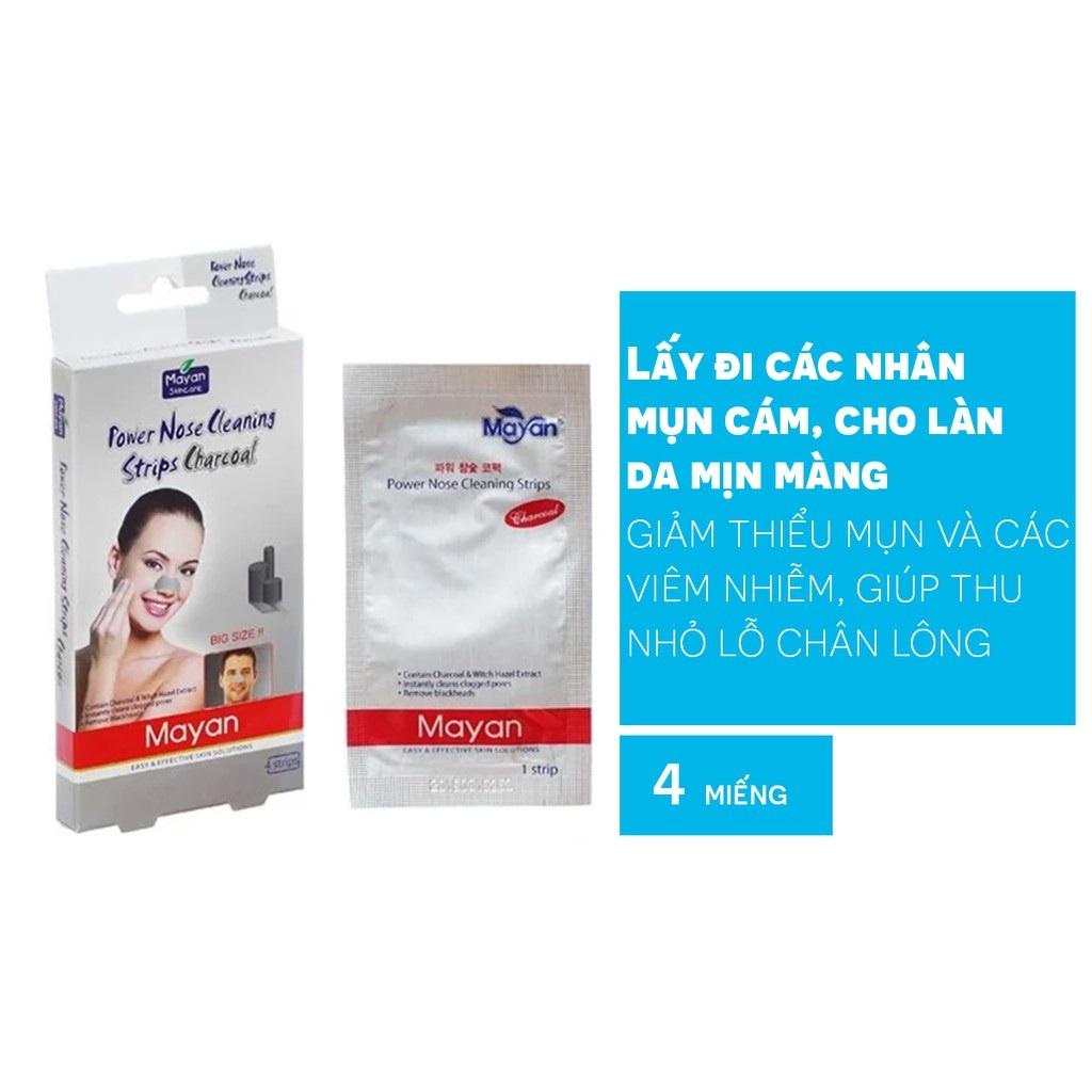 Lột mụn đầu đen Mayan từ than tre hoạt tính, lô hội, từ Hàn Quốc ngừa mụn cám, mụn trên mũi cho nam, nữ