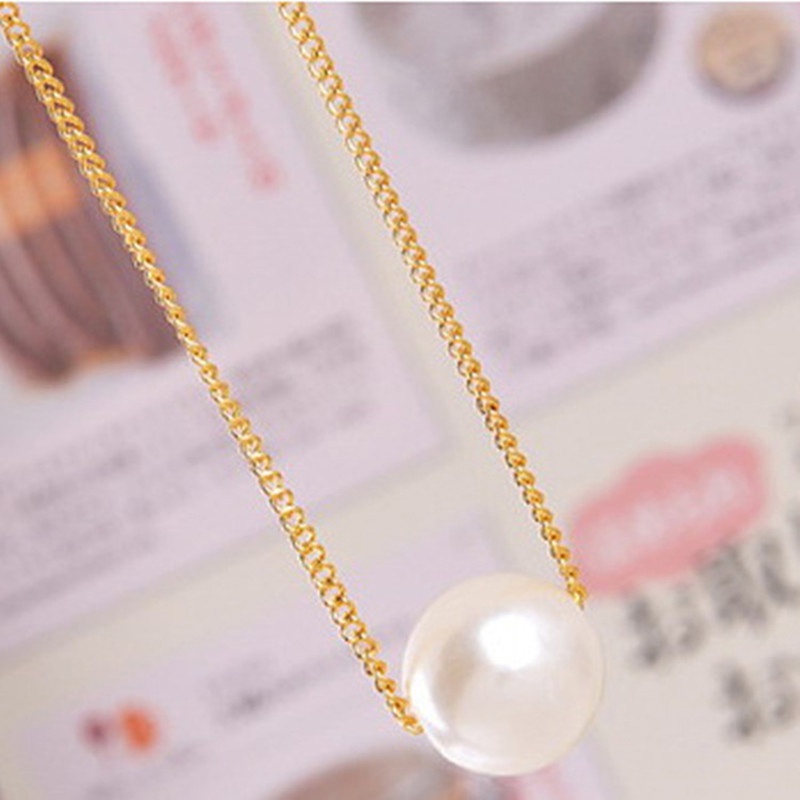 Vòng cổ Bạc Đính Ngọc Trai Đơn Giản Thời Trang Dành Cho Nữ