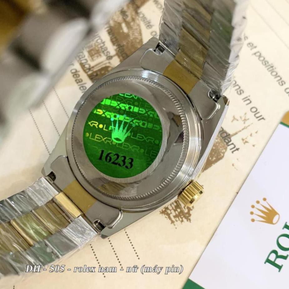 [Video thật] Đồng hồ nam nữ Rolex - unisex viền đá dây kim loại chống nước - DH505 Ngọc trinh shop