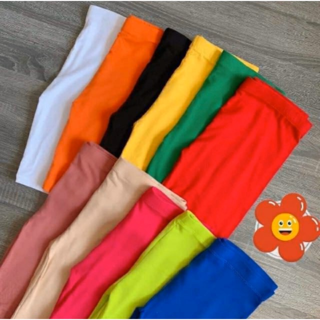 Legging đùi Thái Rainbow-Quần thun ngố Cam kết nhập chuẩn Thái (vải siêu mềm mịn) - Ảnh thật cuối