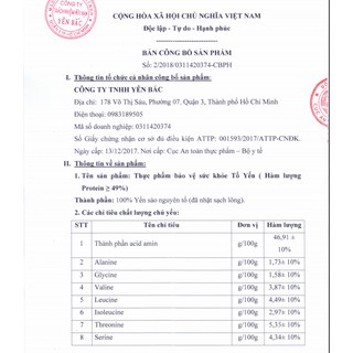 👍YẾN SÀO TINH CHẾ NGUYÊN CHẤT 100%