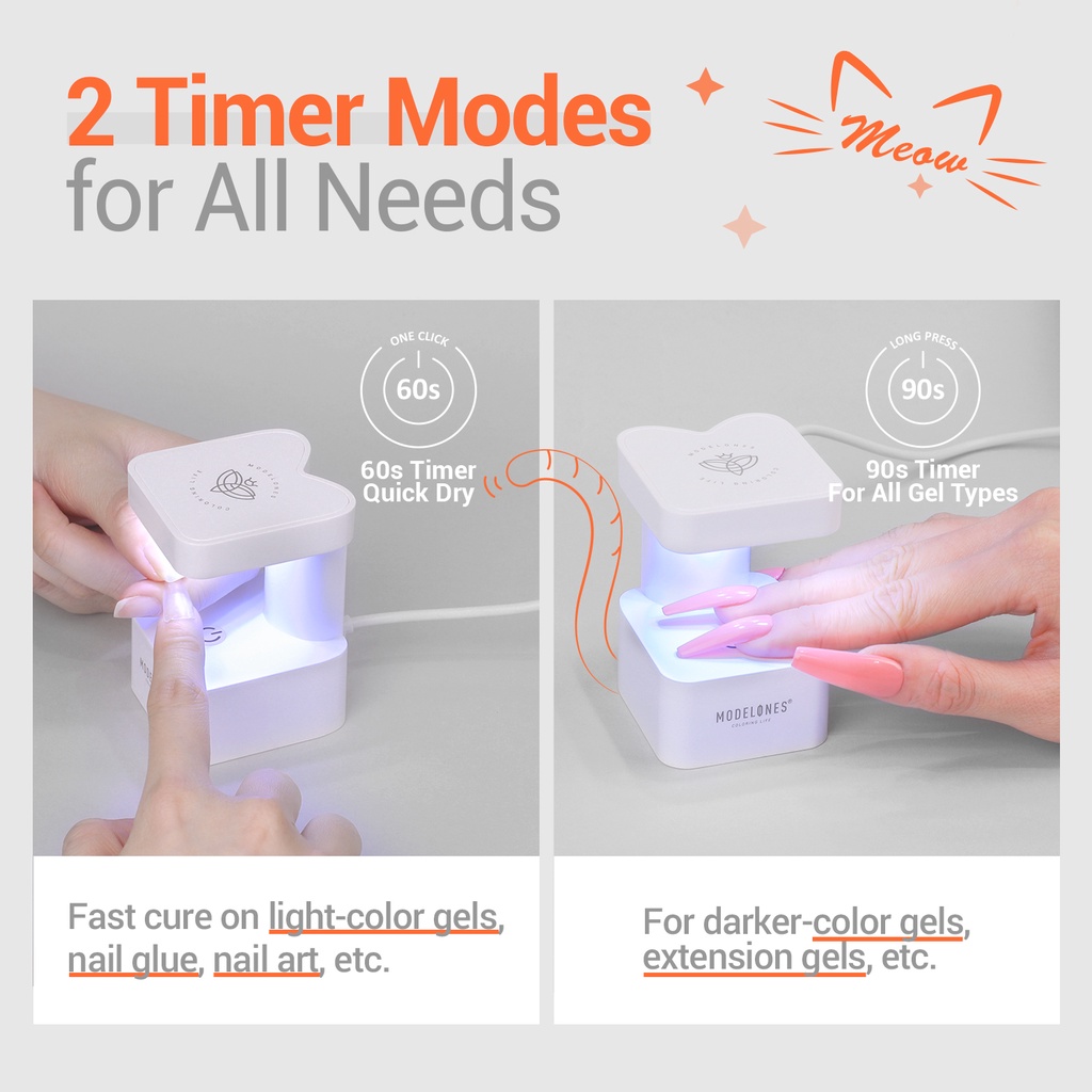 Đèn LED UV MODELONES 8W làm khô móng
