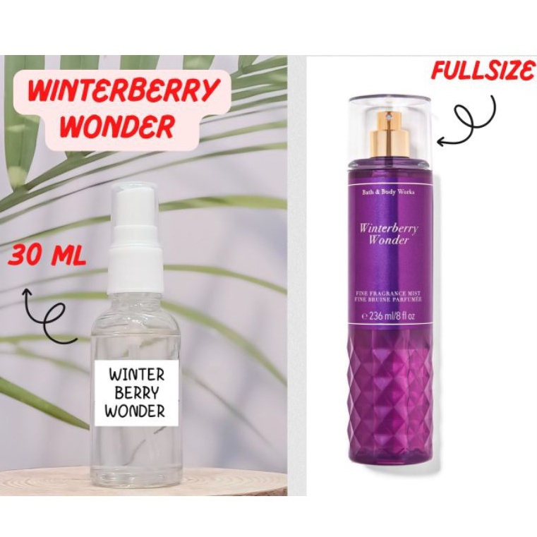 (30ML)XỊT THƠM WINTERBERRY WONDER BATH AND BODYWORKS