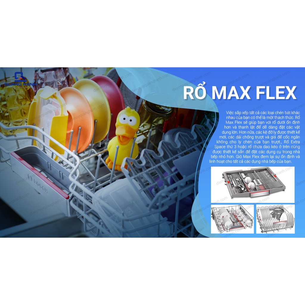 Máy rửa bát Bosch 14 bộ Serie 8 SMS8YCI01E | Bảo hành 3 năm chính hãng