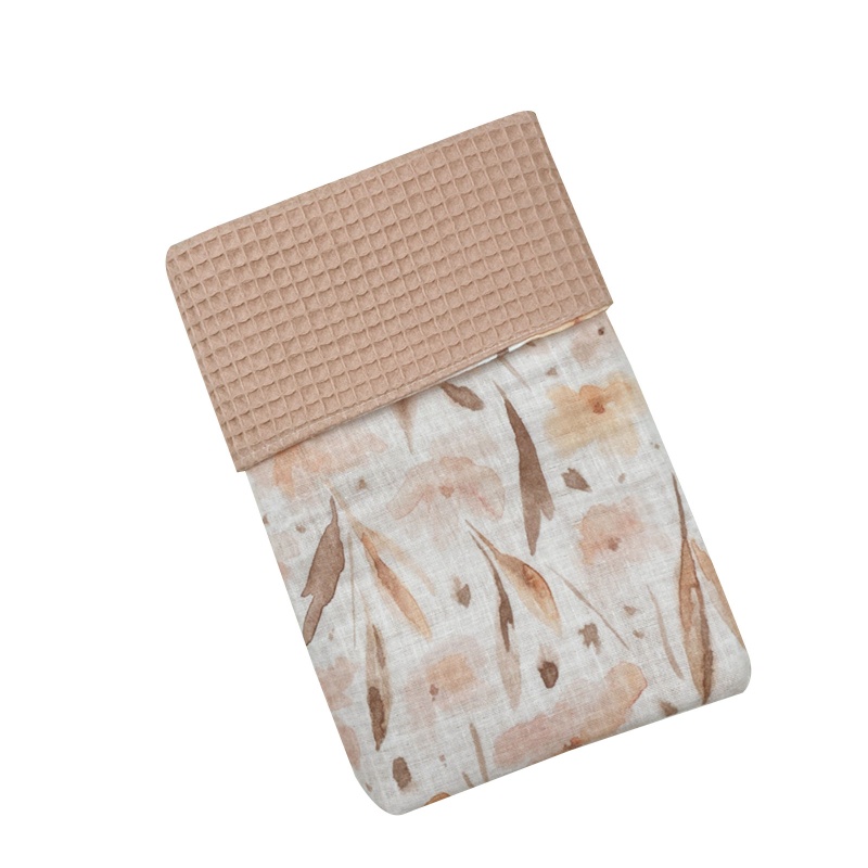 Chăn Quấn Chất Liệu Cotton In Họa Tiết Lá Cây Xinh Xắn Cho Bé