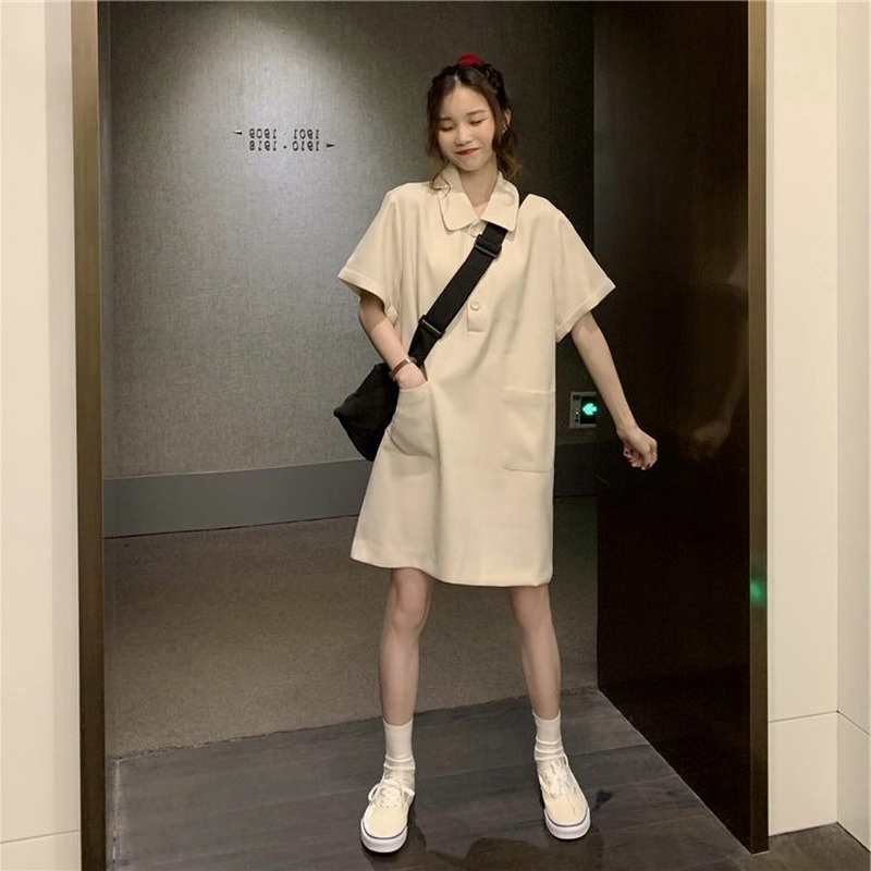 Đầm Thun Polo Dáng Rộng Vải Mỏng Thời Trang Mùa Hè Mới