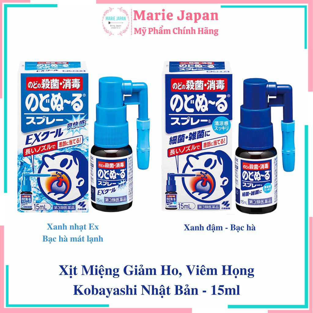 Xịt Miệng Giảm Ho Viêm Họng Kobayashi Nhật Bản - 15ml