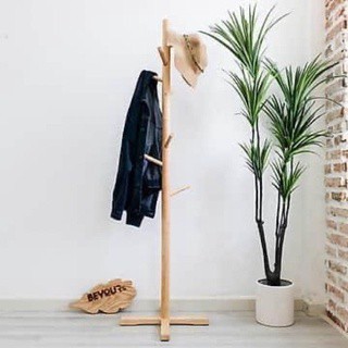 Cây Treo Quần Áo Túi Xách Gỗ Cao Cấp  -Phong Cách Bắc Âu  - Nội Thất Phòng Khách, Phòng Ngủ Bảo Hành 6 Tháng