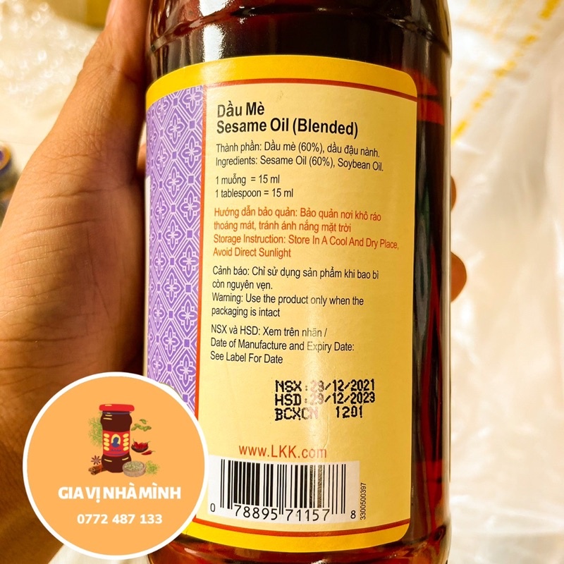 DẦU MÈ LEE KUM KEE 750ML-SESAME OIL LEE KUM KEE