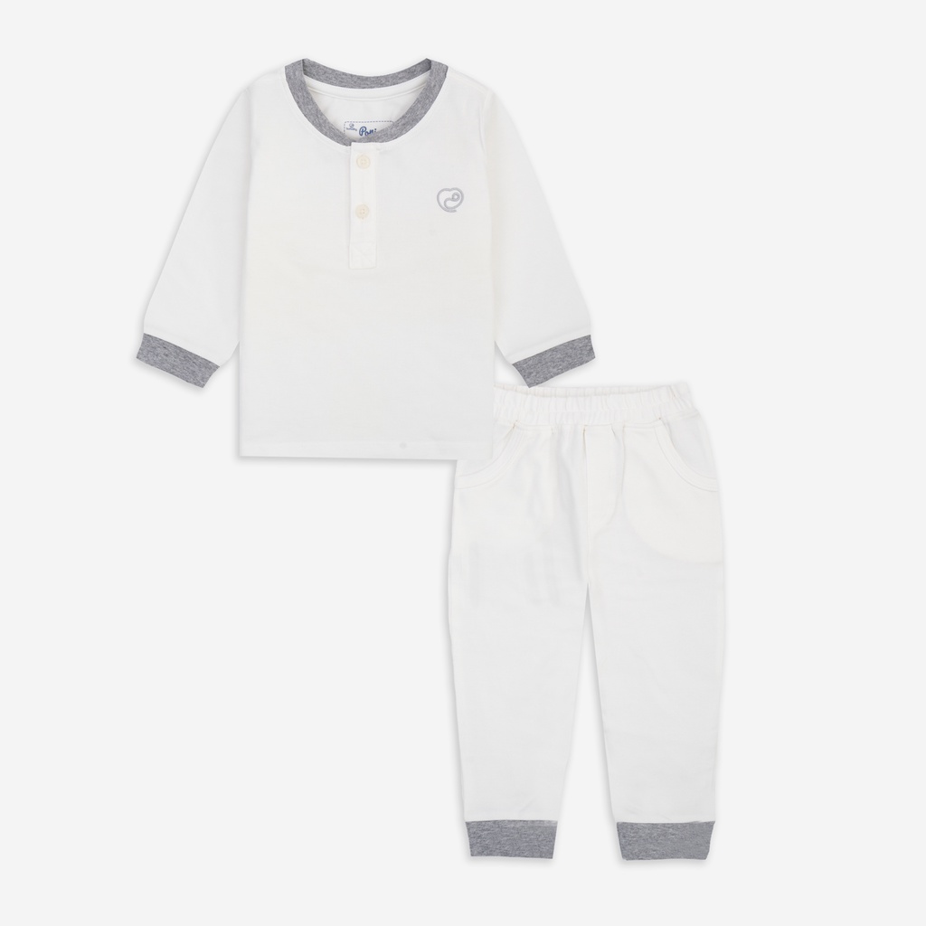 Bộ quần áo dài tay cổ trụ - Ponie BU Baby