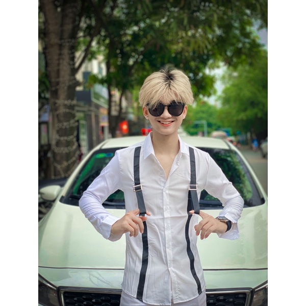 Áo sơmi thiết kế 2 sọc dọc lịch lãm sang trọng