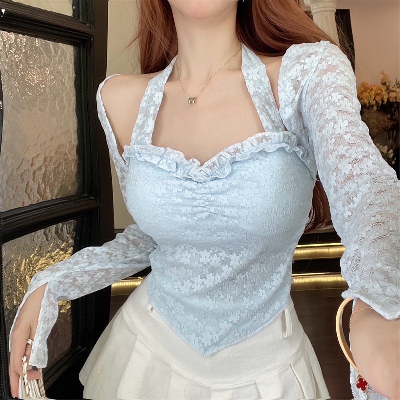 Áo Ren Không Tay Thời Trang Mùa Thu Quyến Rũ Cho Nữ