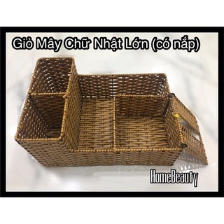 Giỏ Mây Chữ Nhật Lớn (20-30cm)