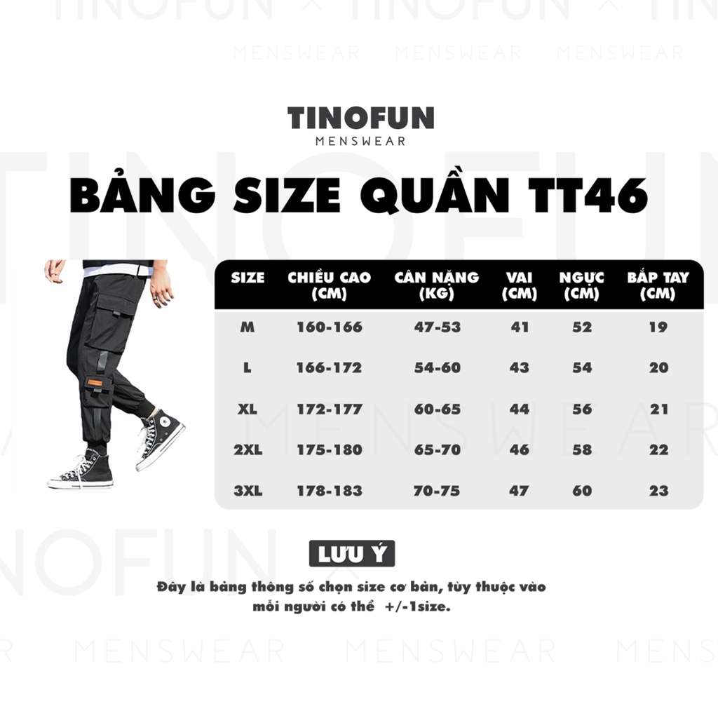 Quần jogger nam nữ thể thao TINOFUN kaki mã "TT46" thô túi hộp kiểu bó ống Hàn Quốc chất vải đẹp ống dài