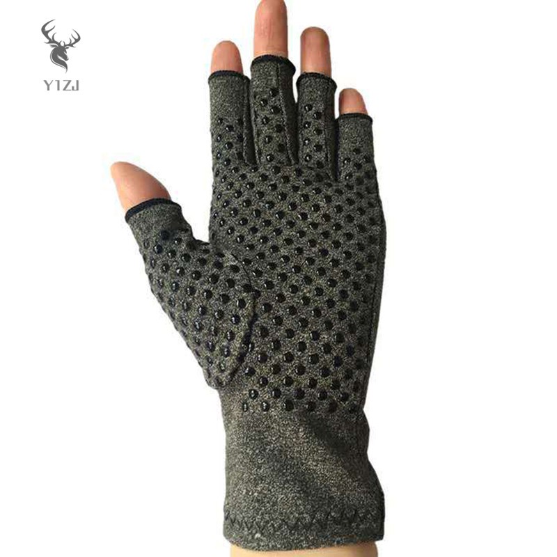 COD&amp; Fingerless Non-Slip Gloves Elastic Fabric Durable Breathable Absorption Soft Lightweight Protect Hand for Bike Travel &amp;VN