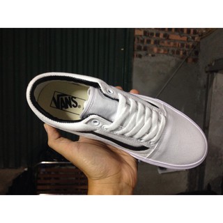 [KÈM HỘP] Giày Old Skool màu Trắng vạch đen