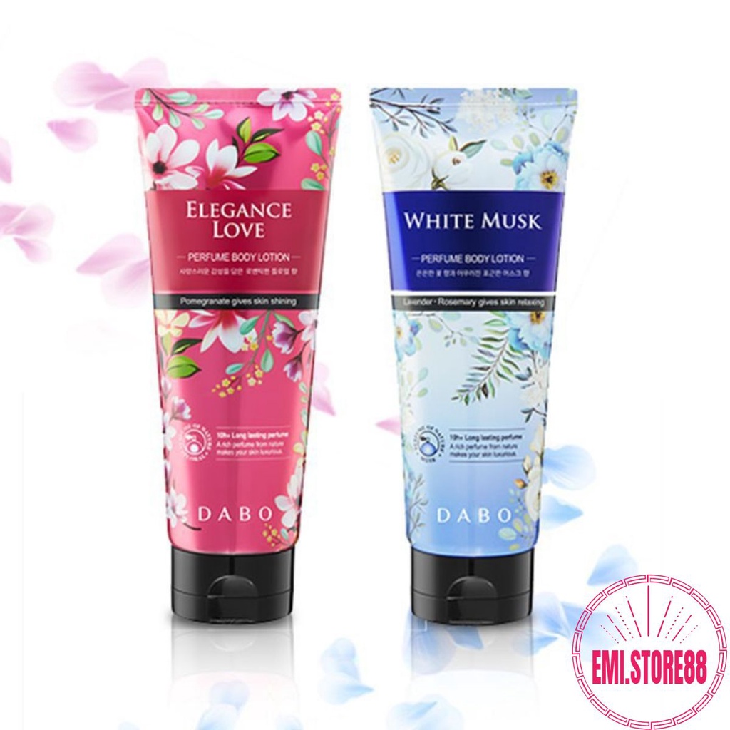Dưỡng Thể Trắng Da Body DABO 200ml hương nước hoa Dưỡng trắng da, Chống lão hóa da, Giảm sắc tố đen, Dưỡng ẩm