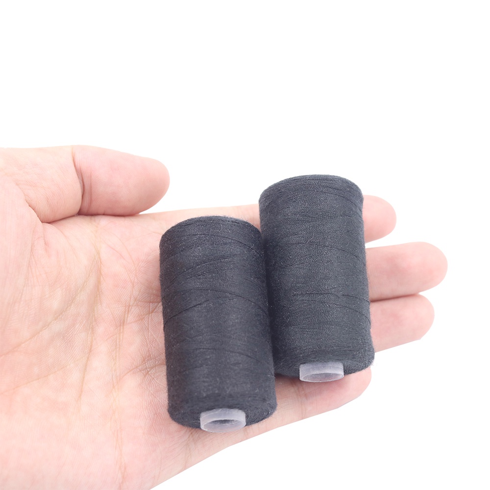 Cuộn Chỉ May Dài 500M Chất Liệu Polyester Màu Trắng Đen
